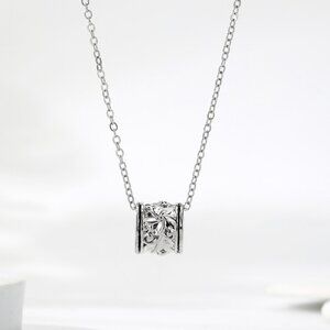 Silver Hawaiian Plumeria Slider Necklace